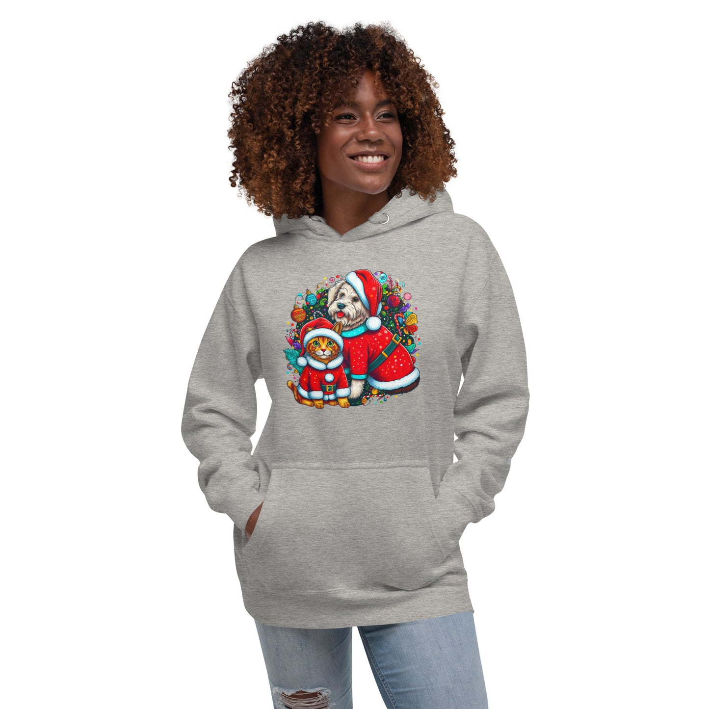 Kittie-Doggie Holiday BeSculpt Unisex Hoodie