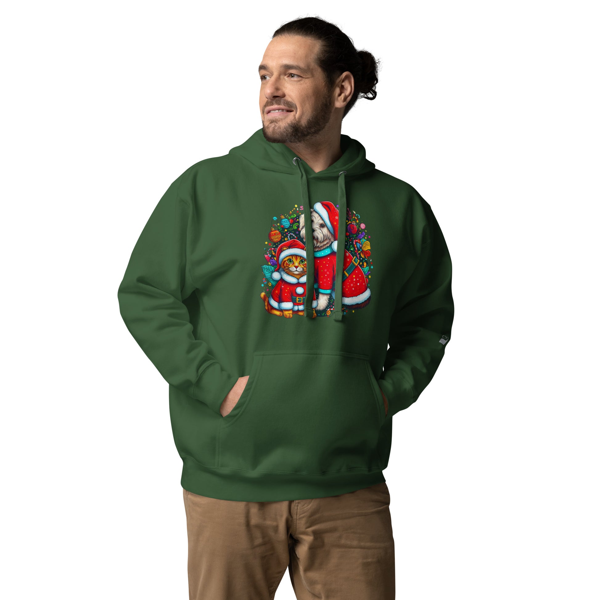 Kittie-Doggie Holiday BeSculpt Unisex Hoodie