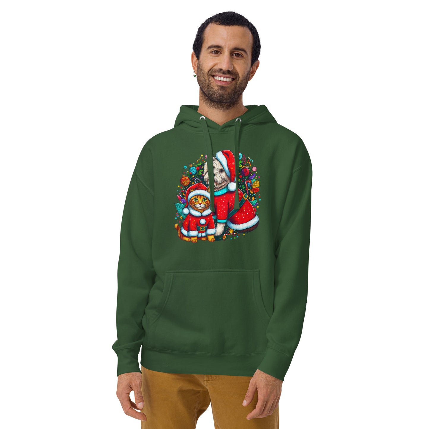 Kittie-Doggie Holiday BeSculpt Unisex Hoodie