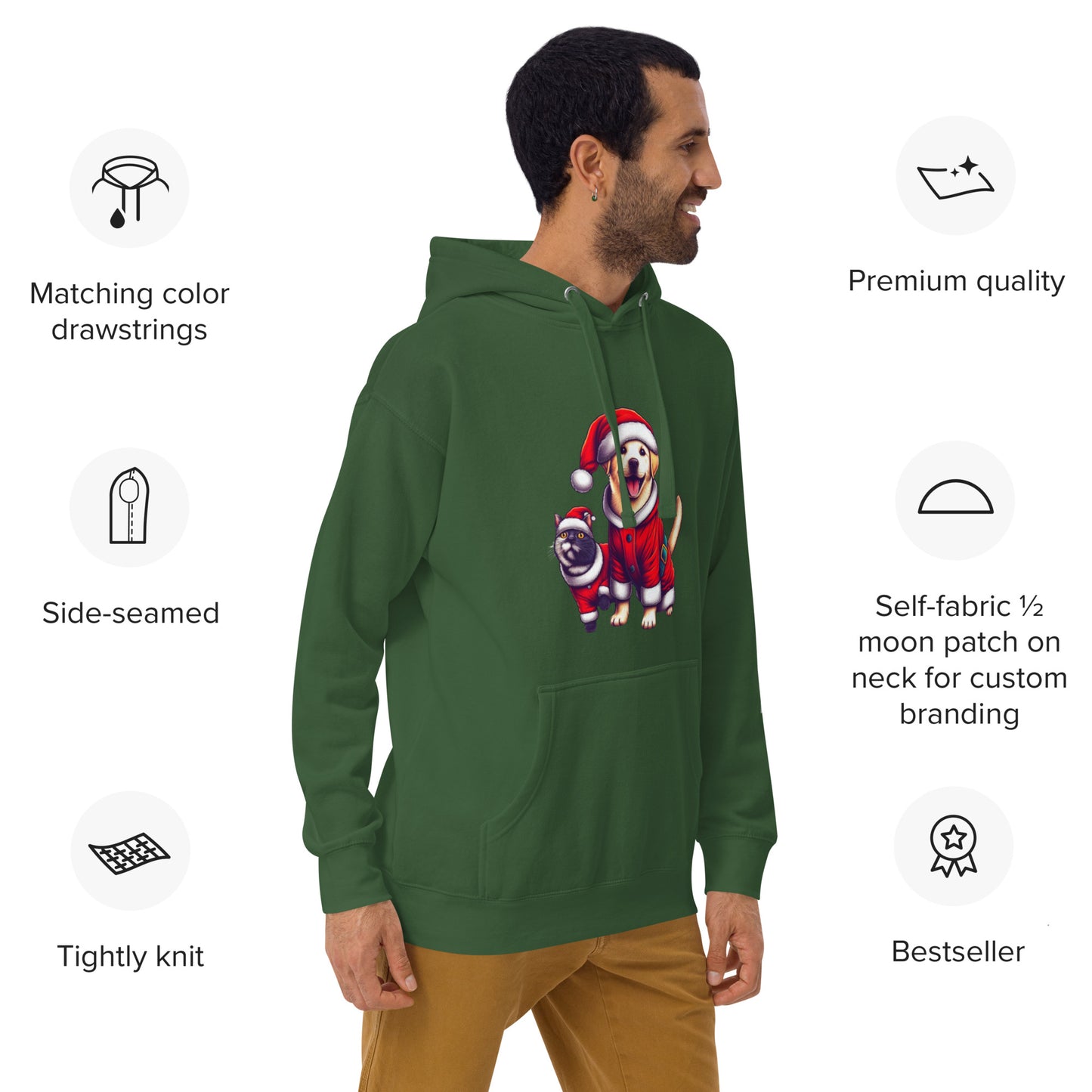 Santa Paws BeSculpt Unisex Hoodie