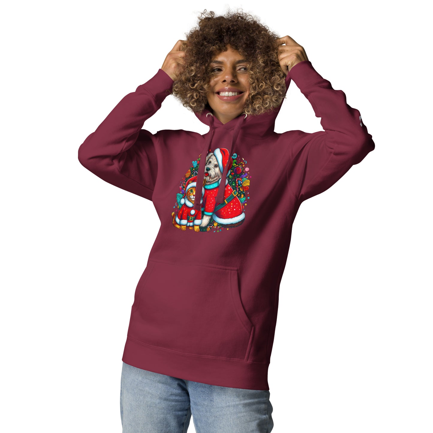 Kittie-Doggie Holiday BeSculpt Unisex Hoodie