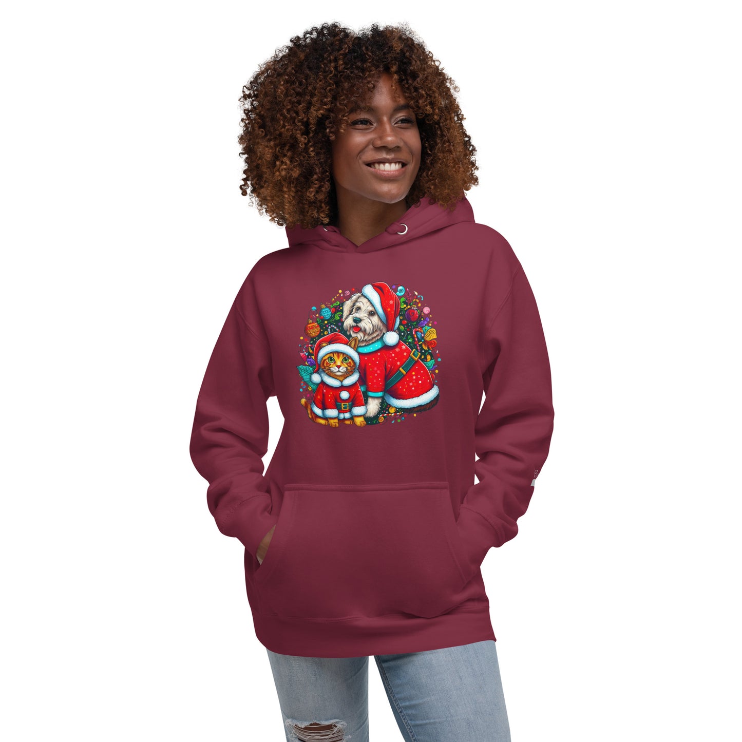 Kittie-Doggie Holiday BeSculpt Unisex Hoodie