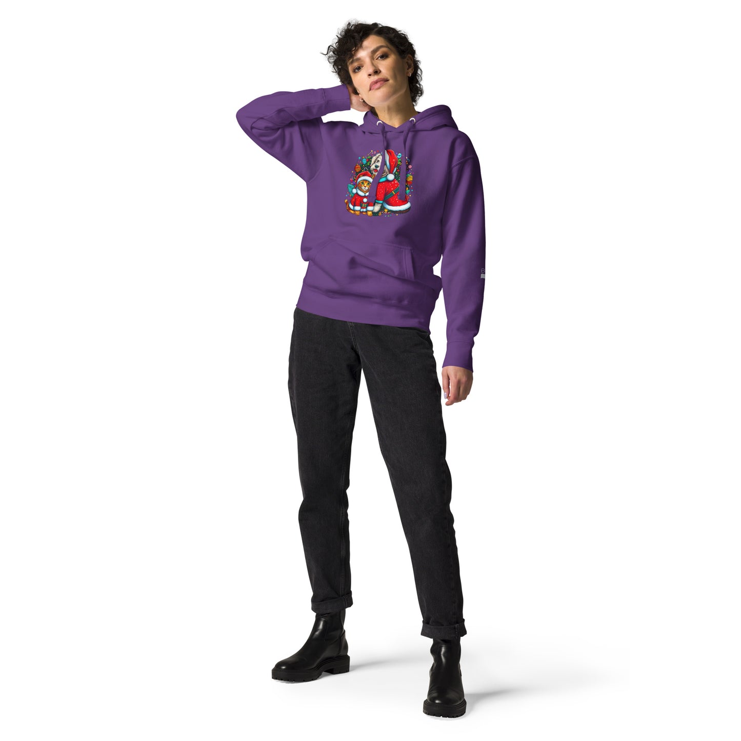 Kittie-Doggie Holiday BeSculpt Unisex Hoodie