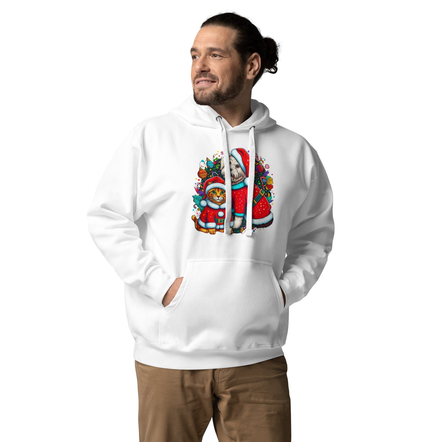 Kittie-Doggie Holiday BeSculpt Unisex Hoodie