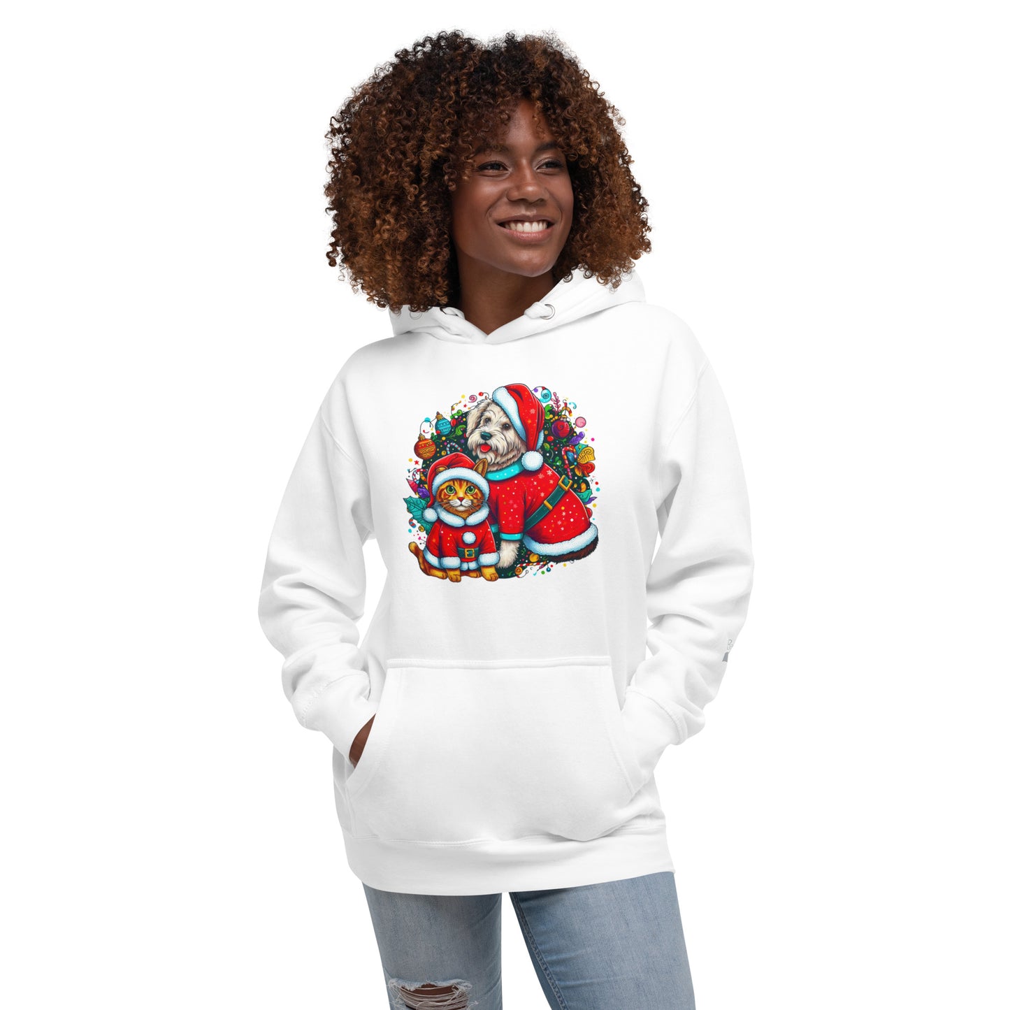 Kittie-Doggie Holiday BeSculpt Unisex Hoodie