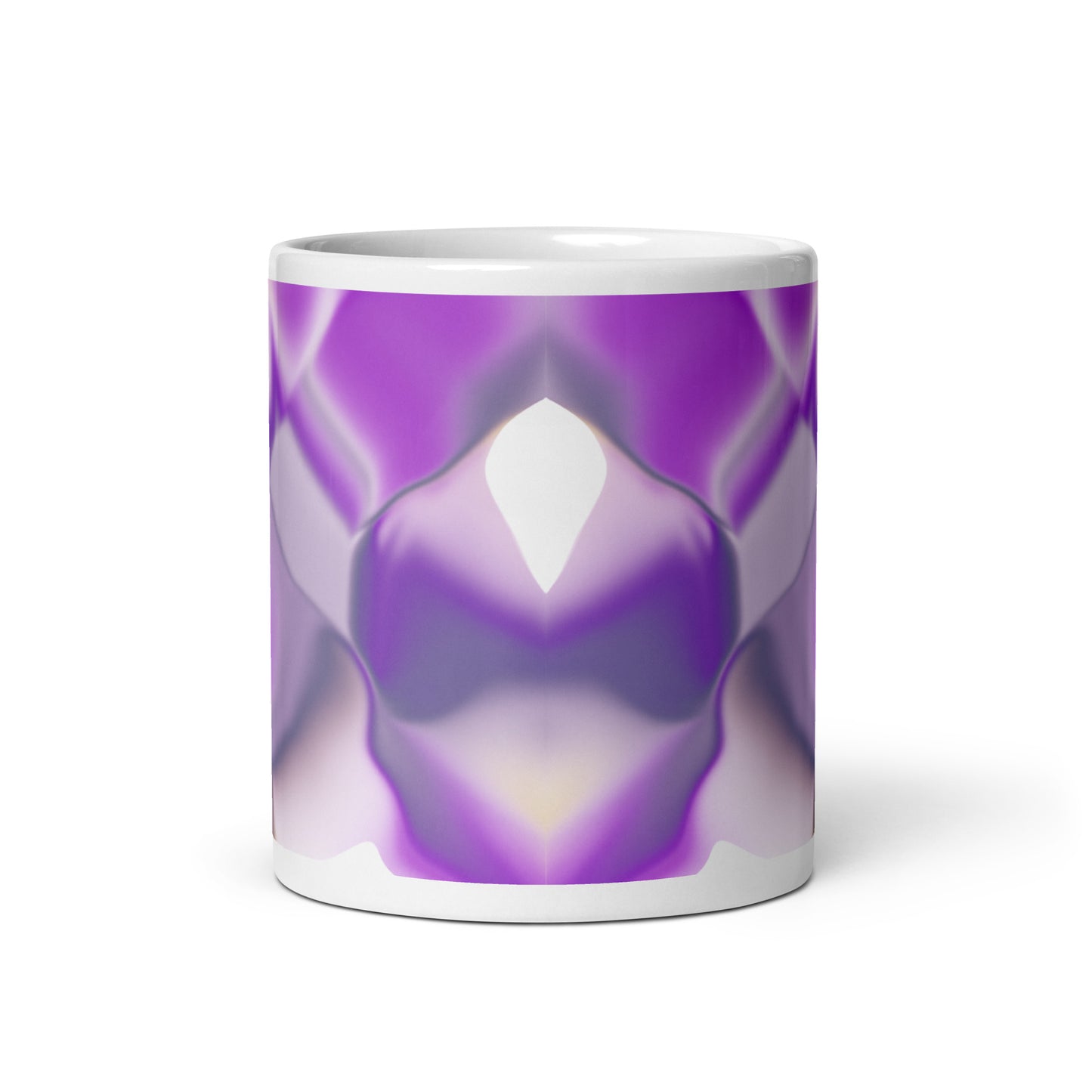 Ribbons Purple BeSculpt Abstract Artwork Kaleidoscope Mug 1