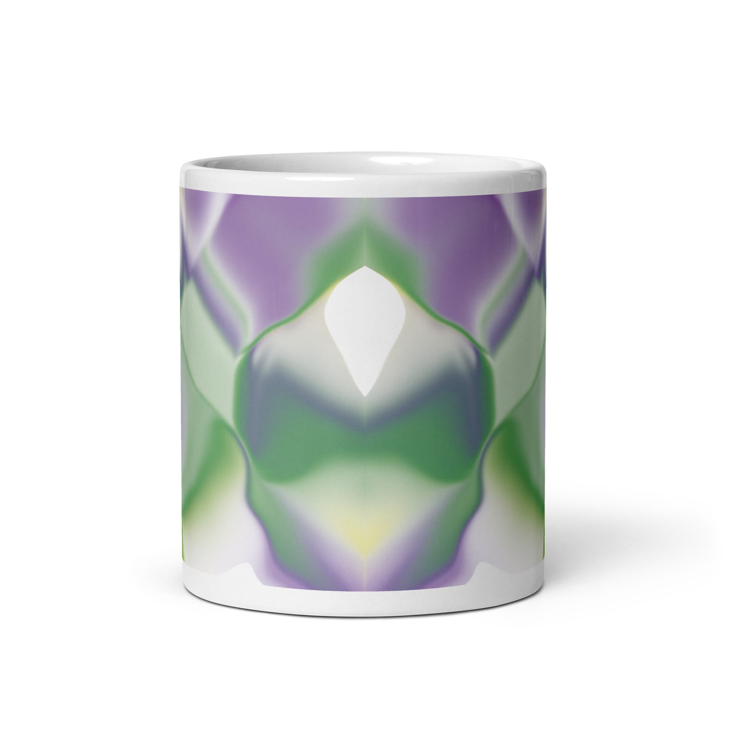 Ribbons Green BeSculpt Abstract Artwork Kaleidoscope Mug 1