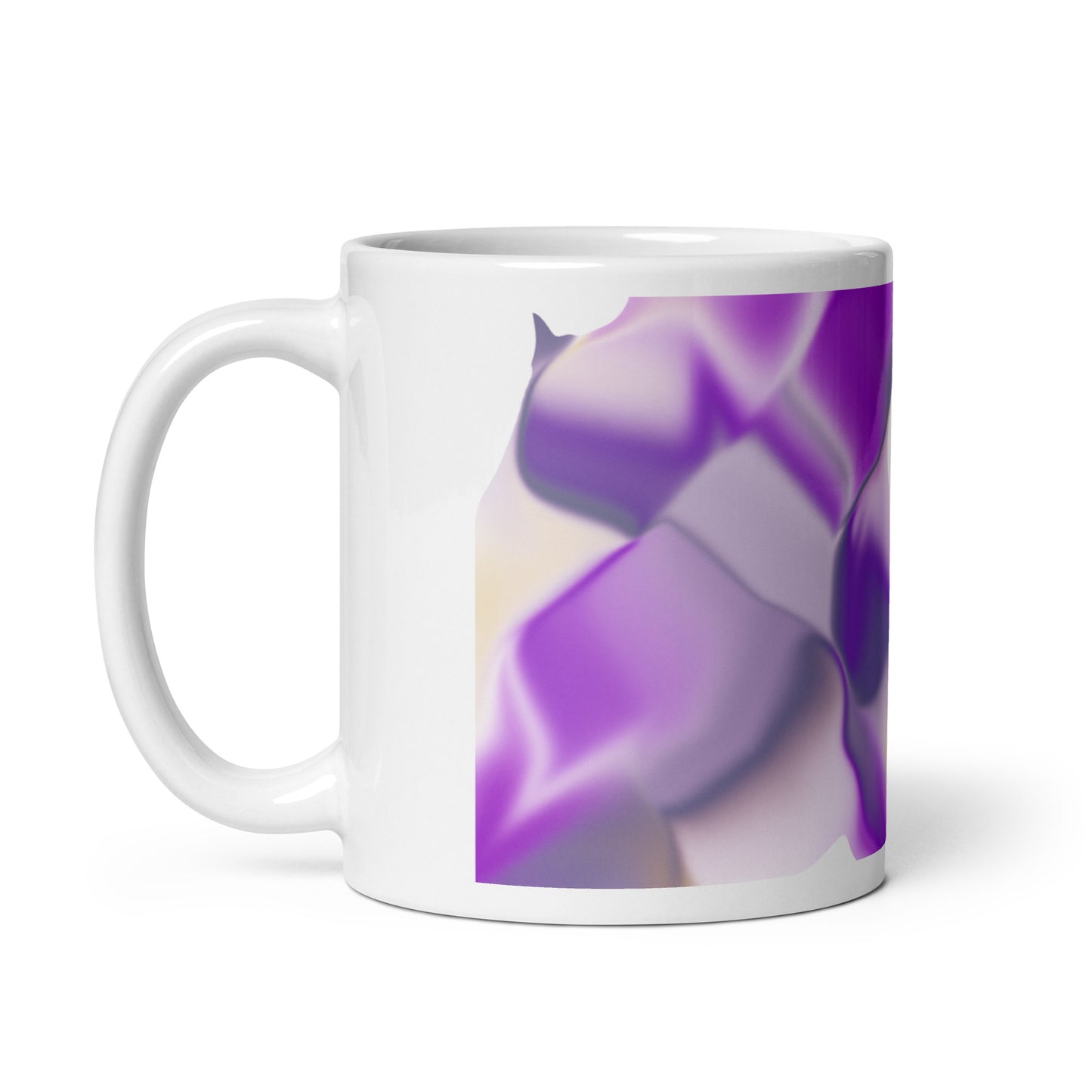 Ribbons Purple BeSculpt Kaleidoscope Mug 1