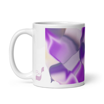 Ribbons Purple BeSculpt Kaleidoscope Mug 2