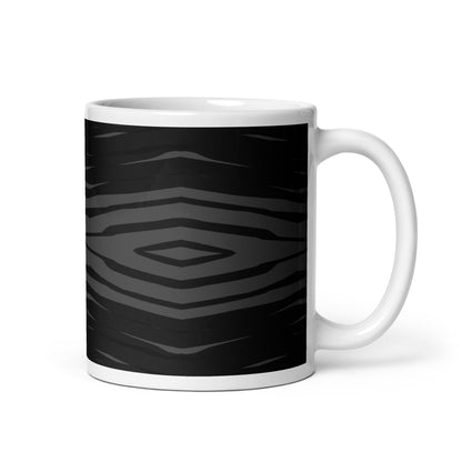 Black H Stripes BeSculpt Kaleidoscope Mug 4