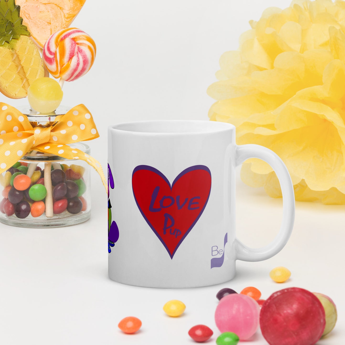 Love Pup 1 Purple BeSculpt Kids Mug