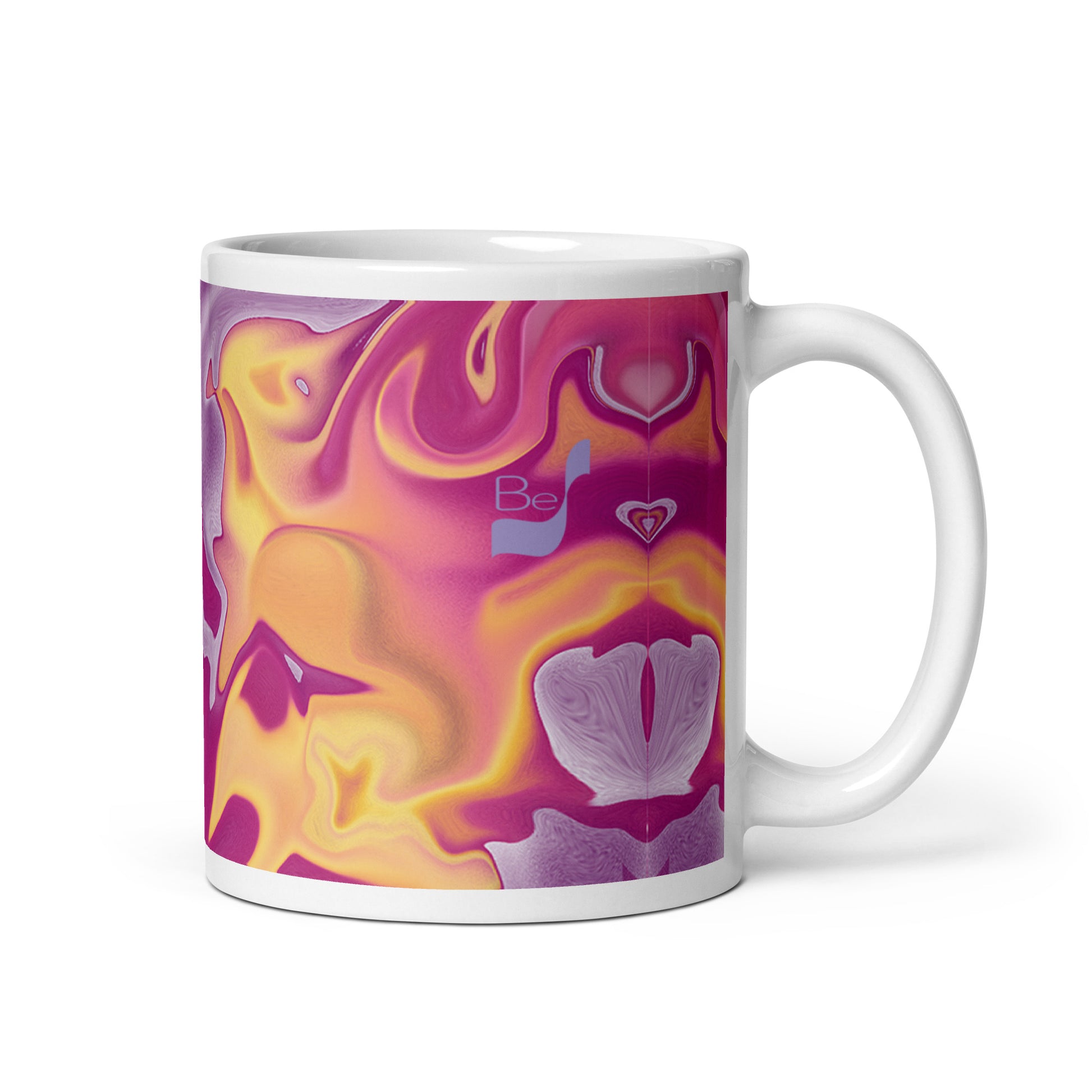 Purple Puddle BeSculpt Abstract Art Kaleidoscope Mug Image No 3