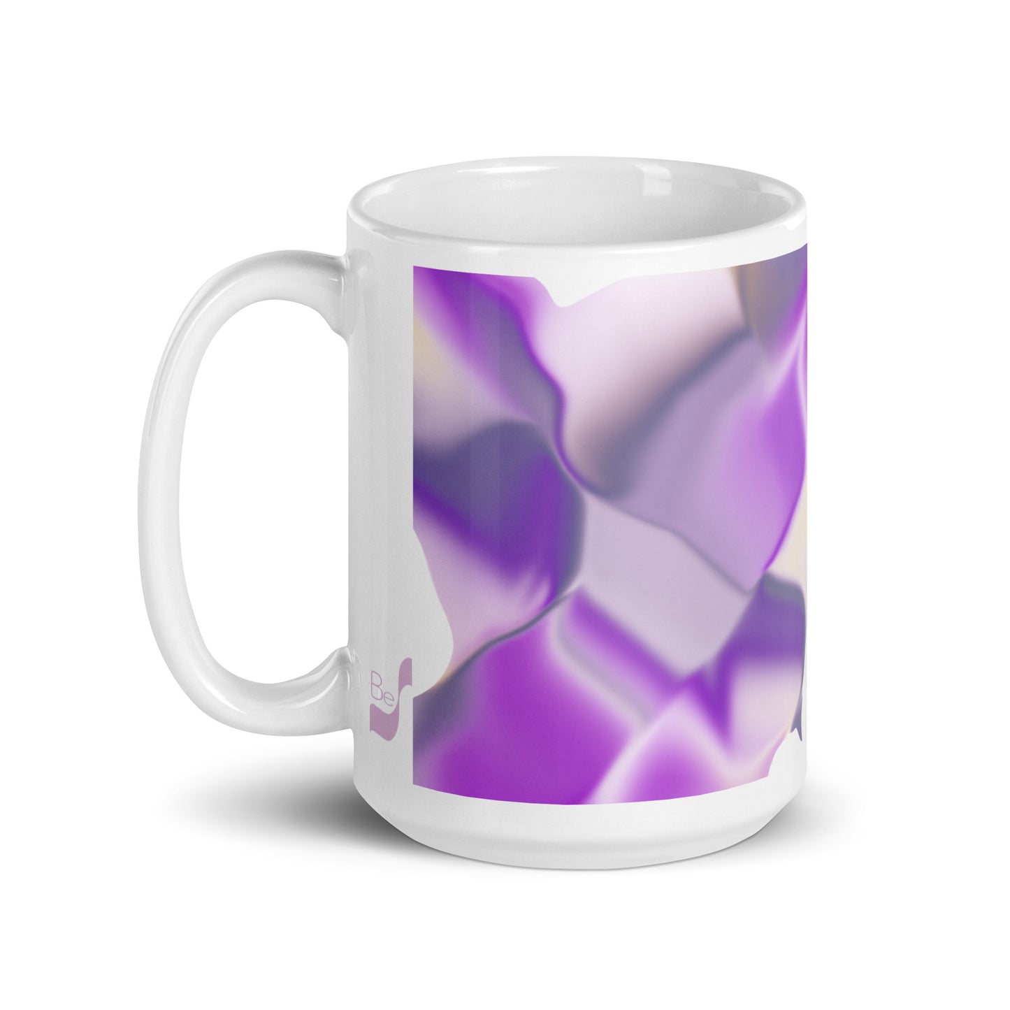 Ribbons Purple BeSculpt Kaleidoscope Mug 4