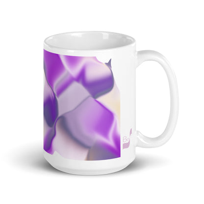 Ribbons Purple BeSculpt Kaleidoscope Mug 1