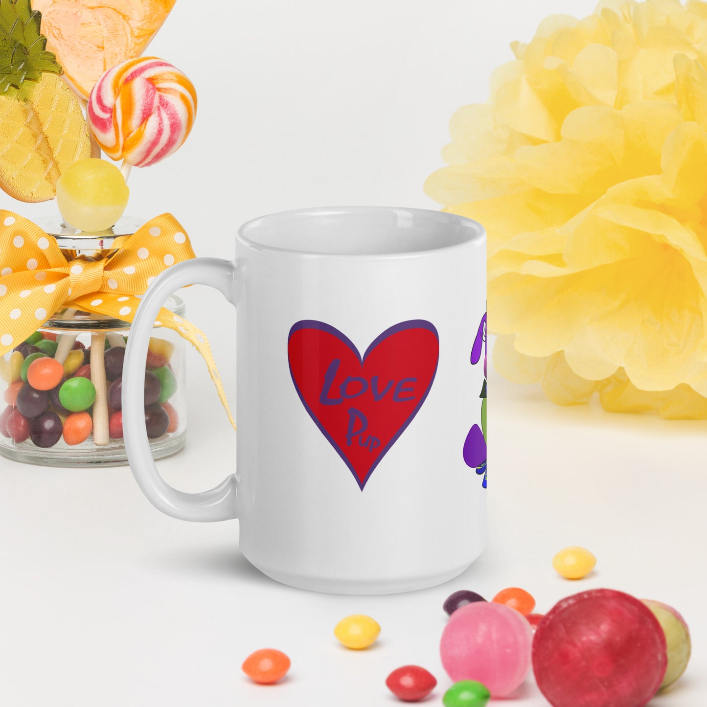 Love Pup 1 Purple BeSculpt Kids Mug