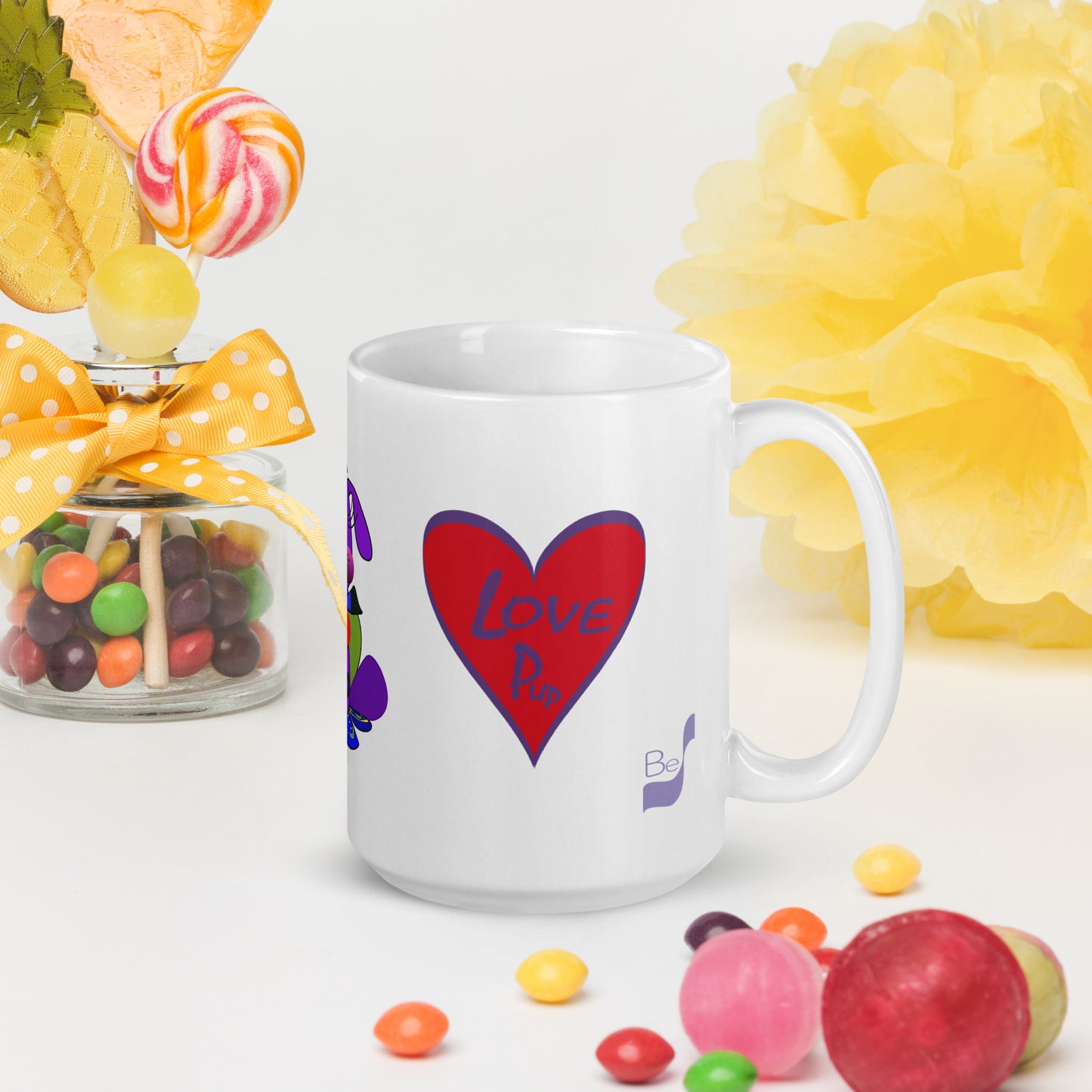 Love Pup 1 Purple BeSculpt Kids Mug