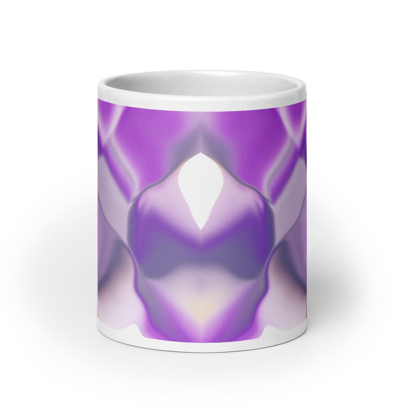 Ribbons Purple BeSculpt Abstract Artwork Kaleidoscope Mug 1