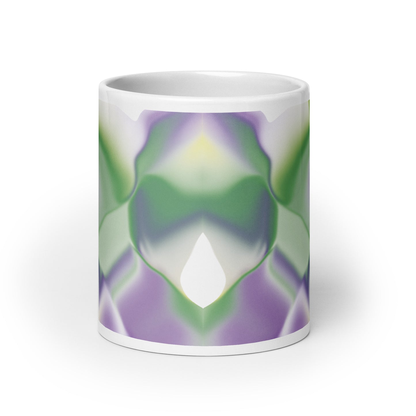 Ribbons Green BeSculpt Kaleidoscope Mug 2