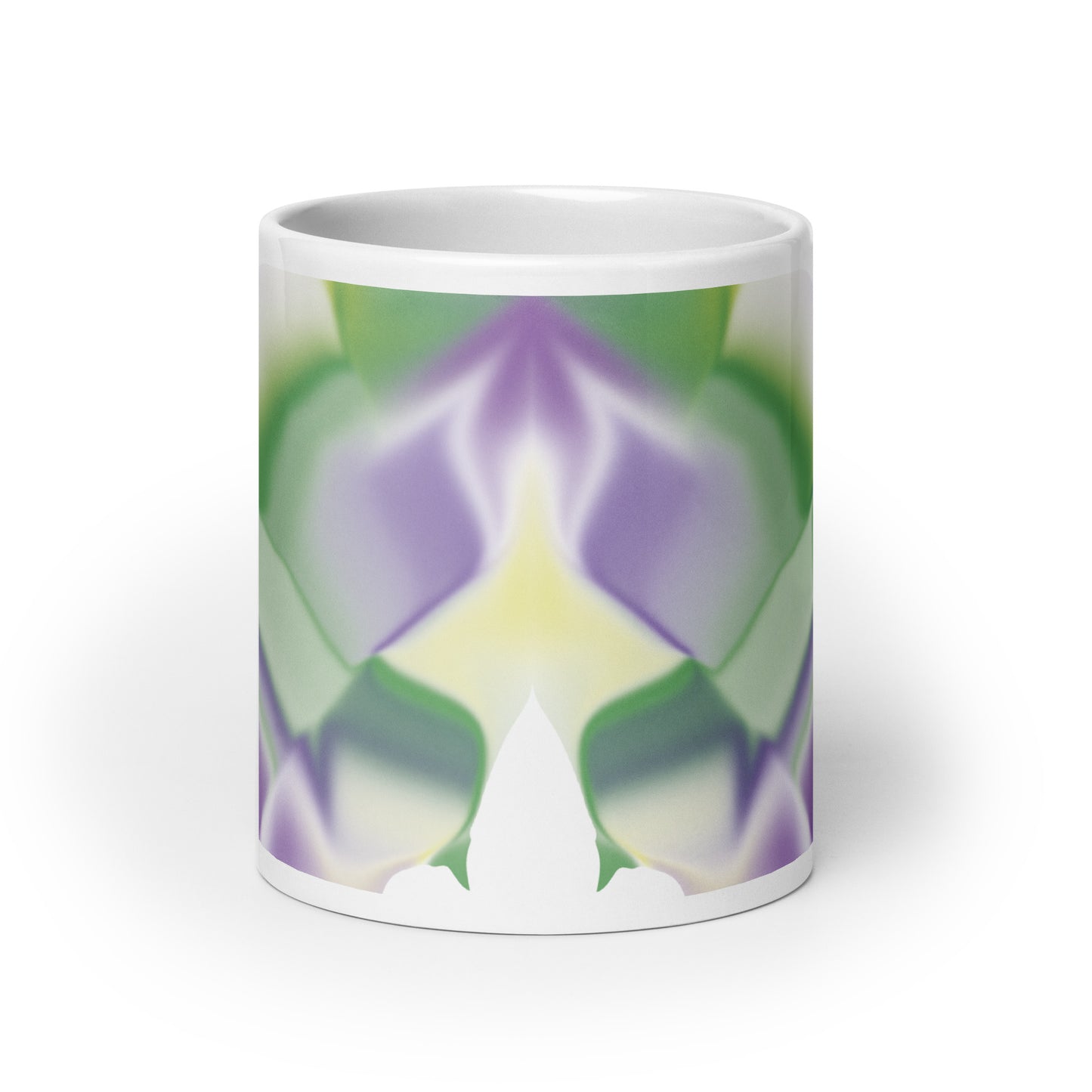 Ribbons Green BeSculpt Kaleidoscope Mug 4