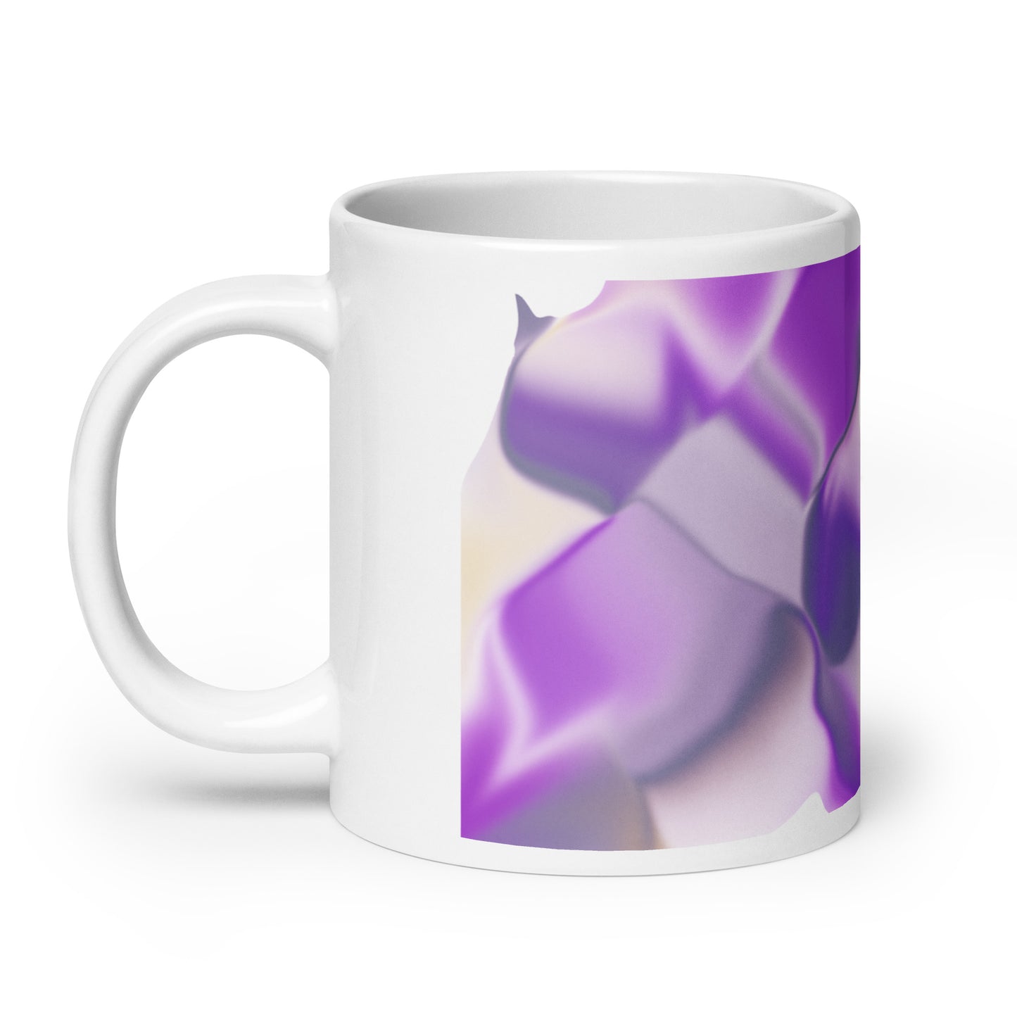 Ribbons Purple BeSculpt Kaleidoscope Mug 1