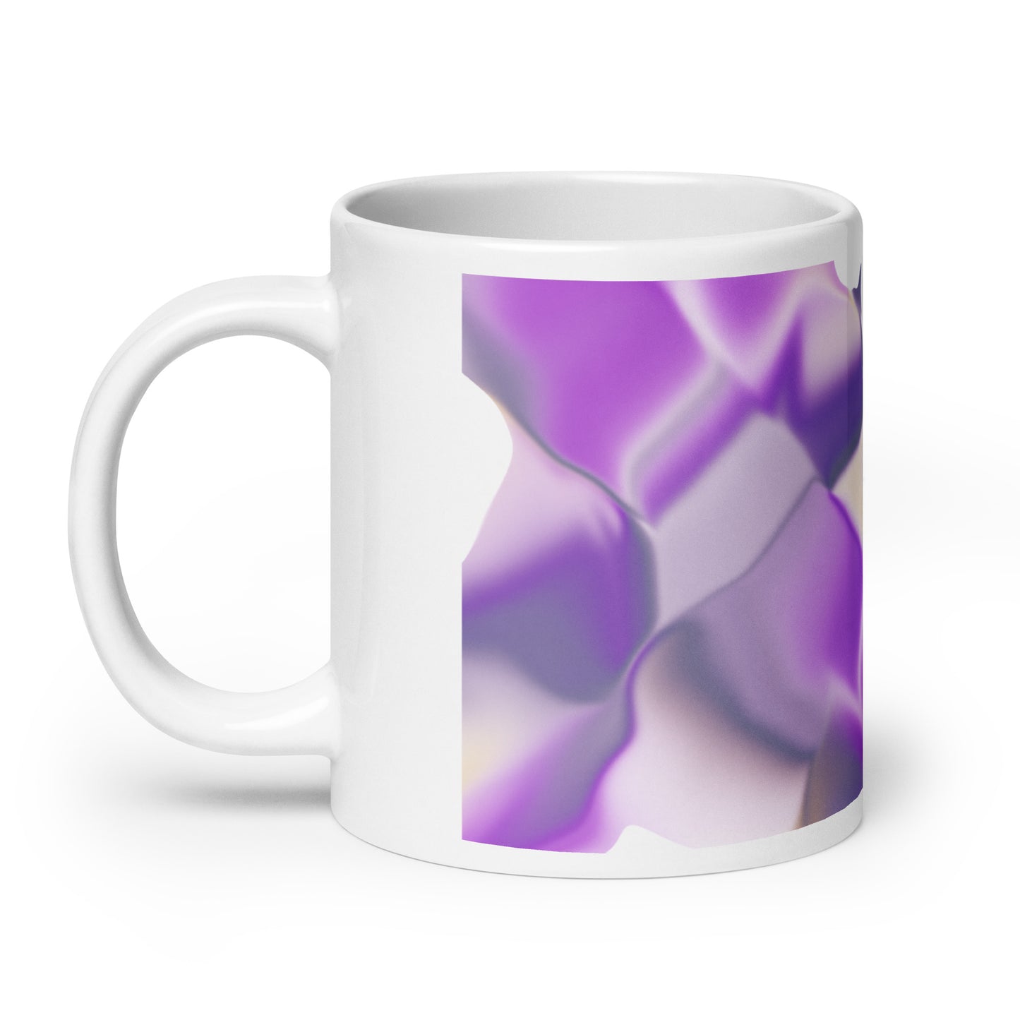 Ribbons Purple BeSculpt Kaleidoscope Mug 3