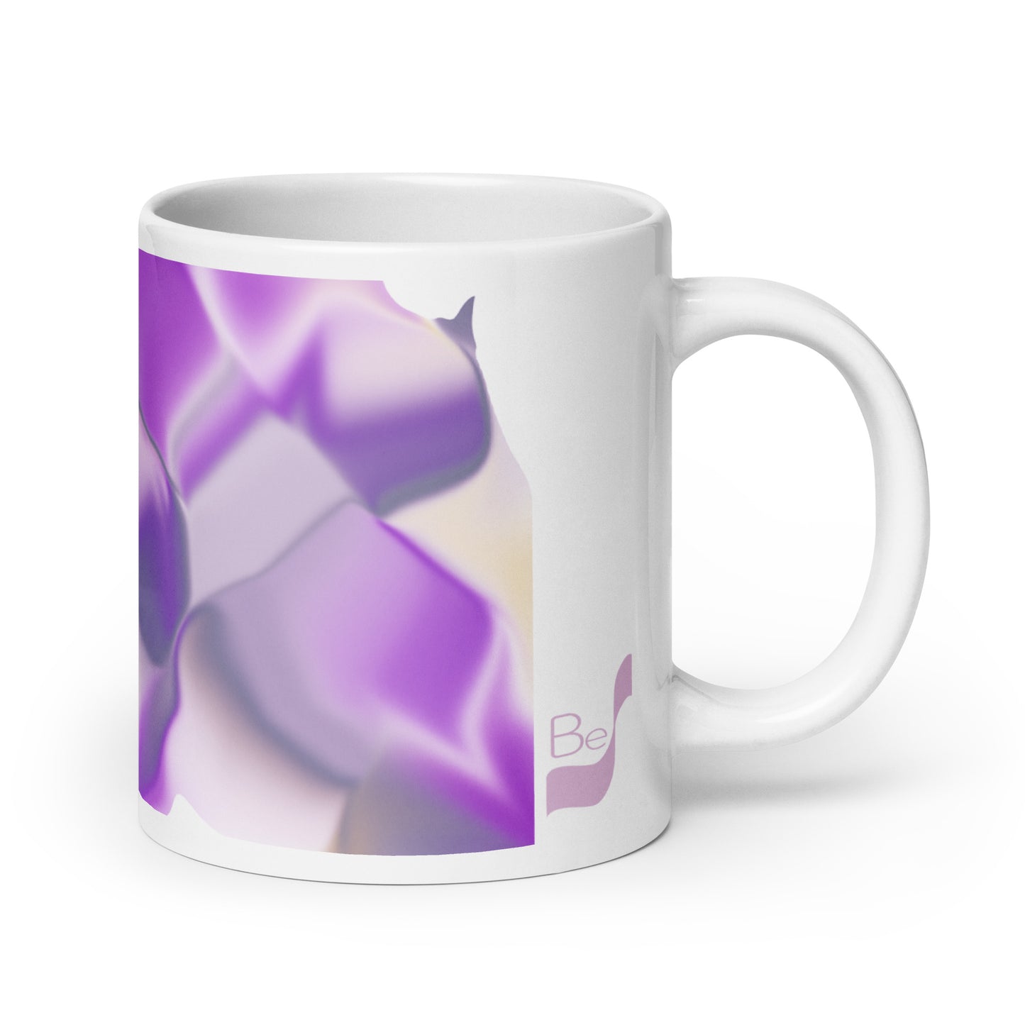 Ribbons Purple BeSculpt Kaleidoscope Mug 1