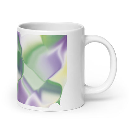 Ribbons Green BeSculpt Kaleidoscope Mug 2