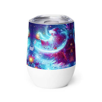 Santa's Magic BeSculpt Holiday Art Wine Tumbler