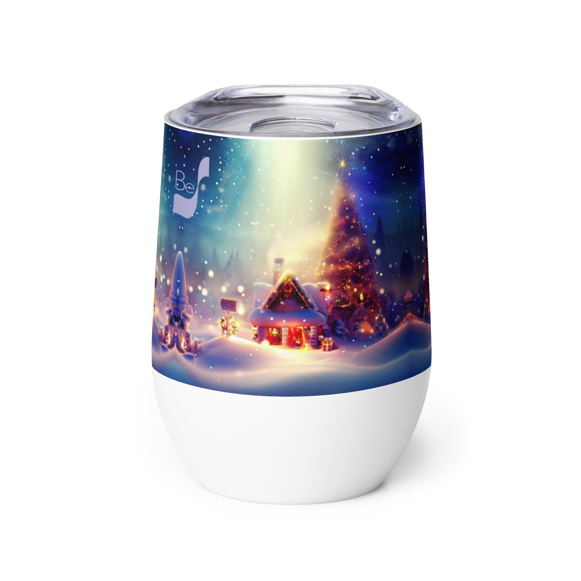 Wonderland BeSculpt Holiday Art Wine Tumbler