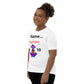 Personalize Happy Birthday Love Pup 1 Purple BeSculpt Youth Short Sleeve T-Shirt