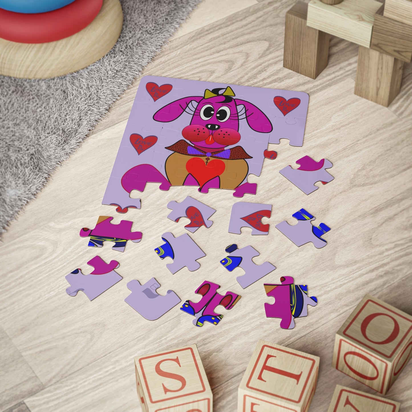 Love Pup 4 Hot Pink BeSculpt Kids Ages 3-5 Year Old Puzzle 30-Pieces