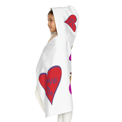 Love Pup 4 Hot Pink BeSculpt Kids Hooded Towel