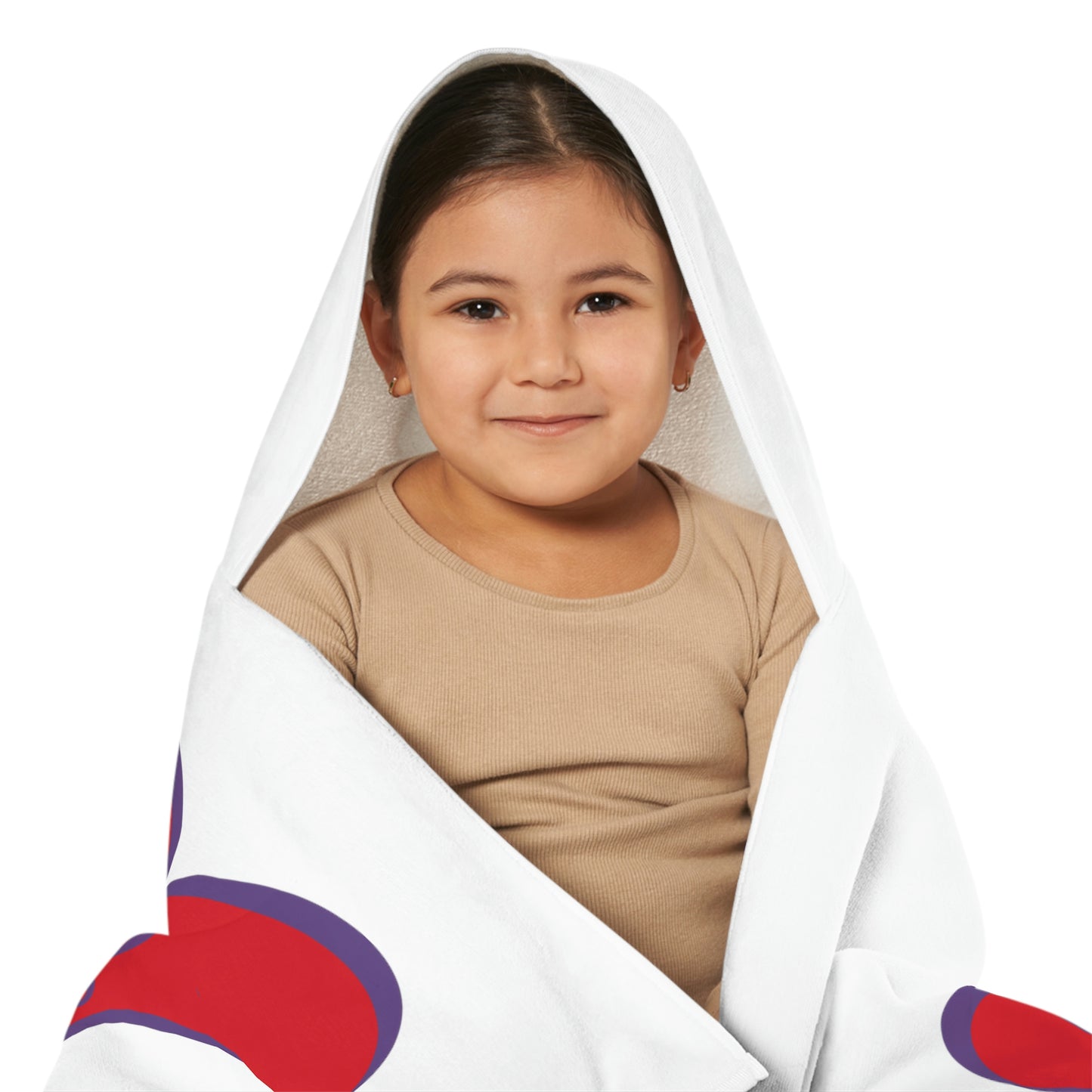 Love Pup 1 Purple BeSculpt Kids Hooded Towel