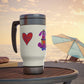 Love Pup 3 Violet BeSculpt Kids Stainless Steel Travel Mug with Handle, 14oz