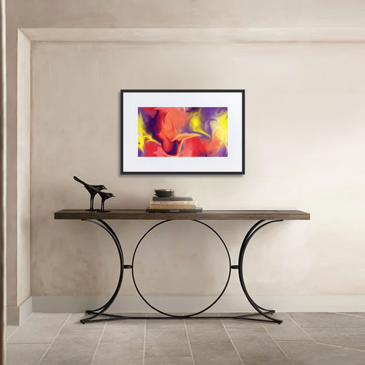 Airless BeSculpt Abstract Wall Art with White Matboard Framed Reversed Image
