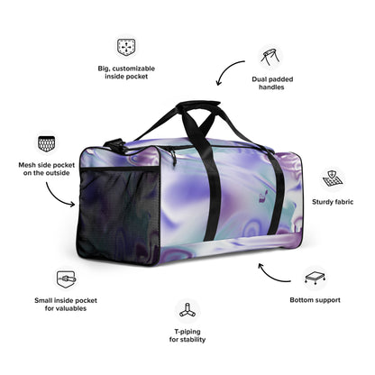 Blue Haze Abstract Art BeSculpt Duffle Bag