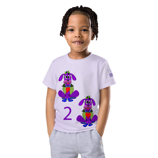T-shirt Love Pup 1 Purple BeSculpt Kids 2