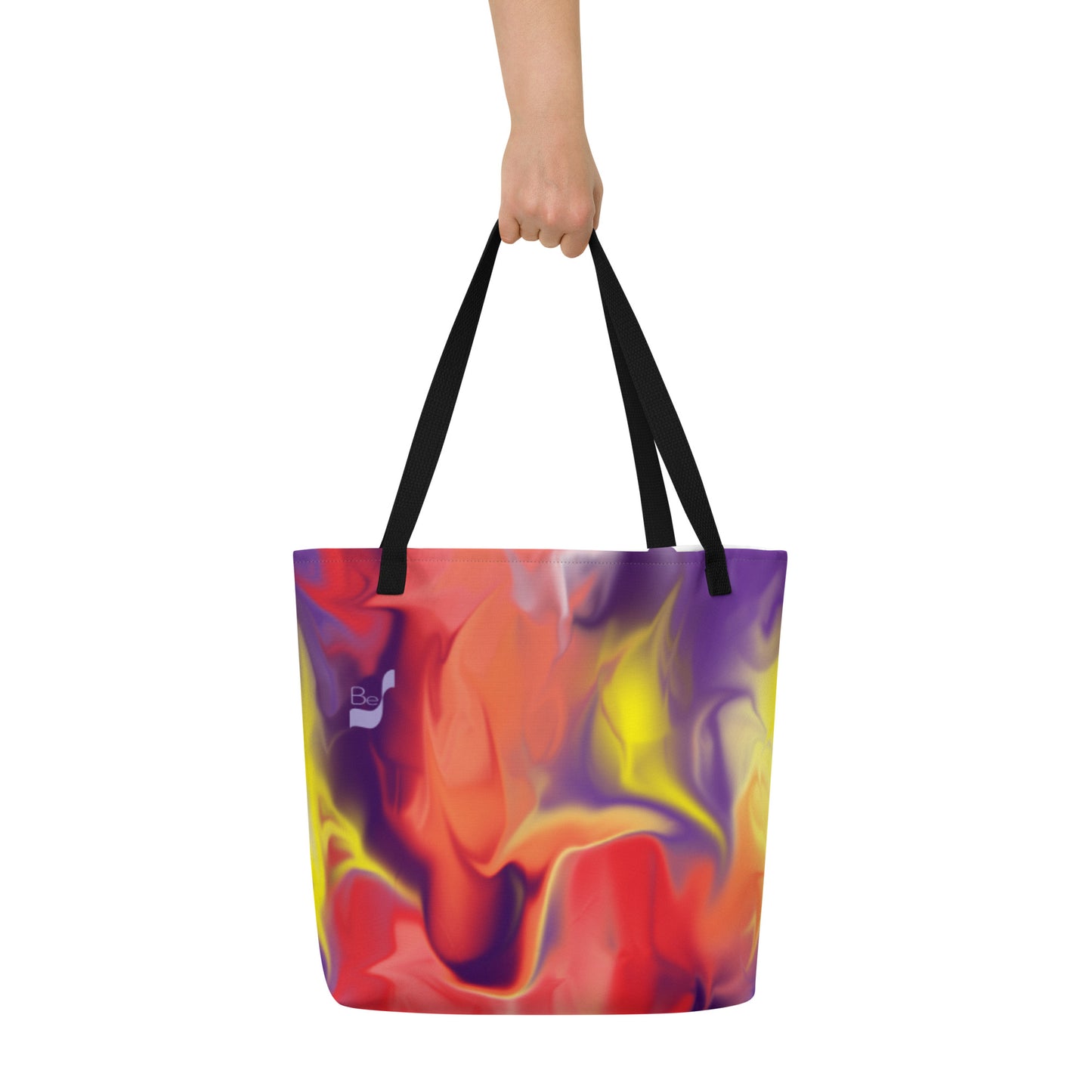 Airless BeSculpt Abstract Art Tote/Beach Bag Reflected Pattern Reversed