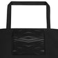 Black H Stripes BeSculpt Tote/Beach Bag Reflected Pattern 2