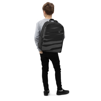Black H Stripes BeSculpt Minimalist Backpack
