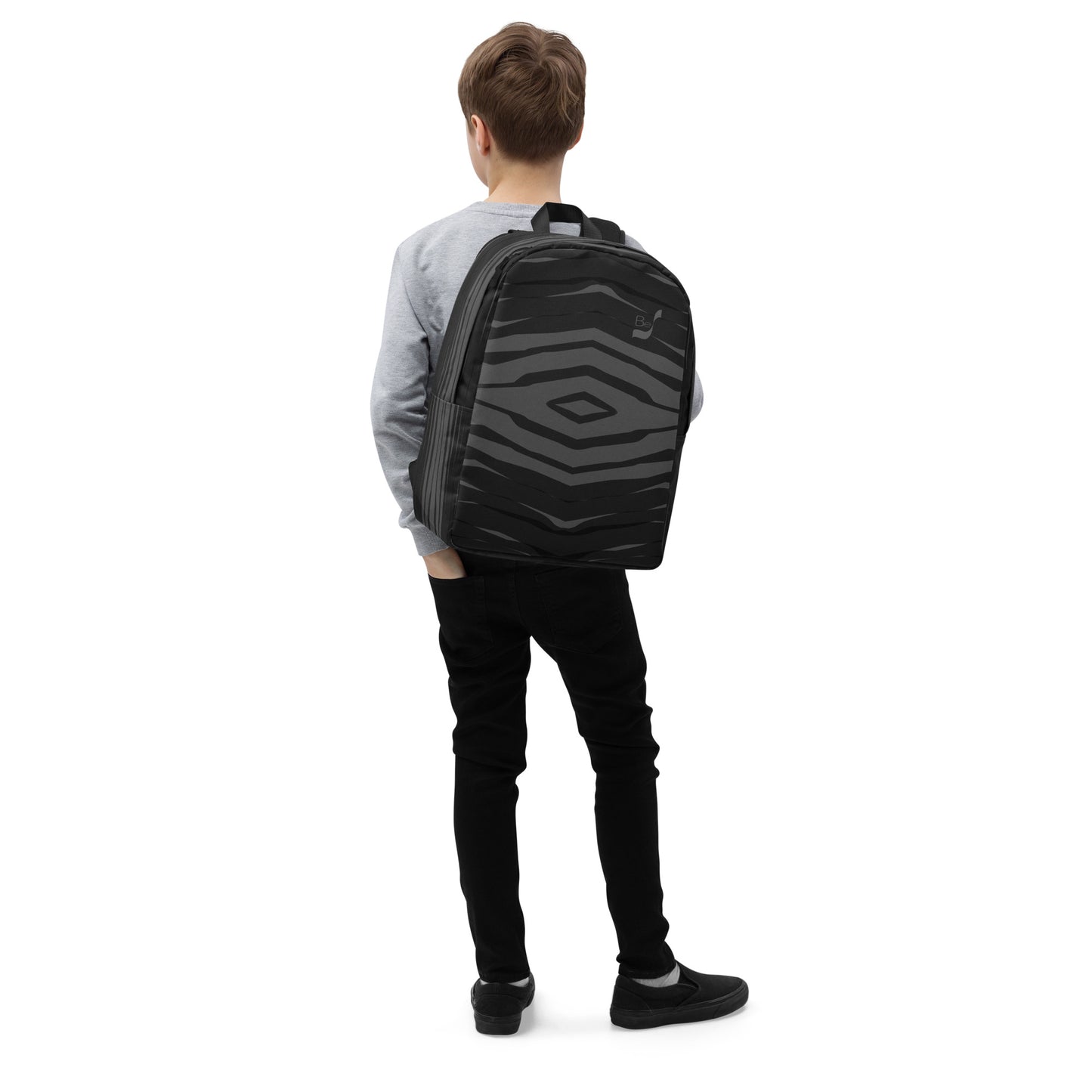 Black H Stripes BeSculpt Minimalist Backpack 2