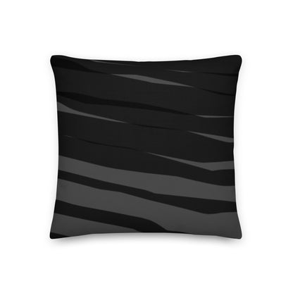 Black H Stripes BeSculpt Throw Pillow (Fabric with a linen feel)