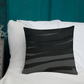 Black H Stripes BeSculpt Throw Pillow (Fabric with a linen feel)