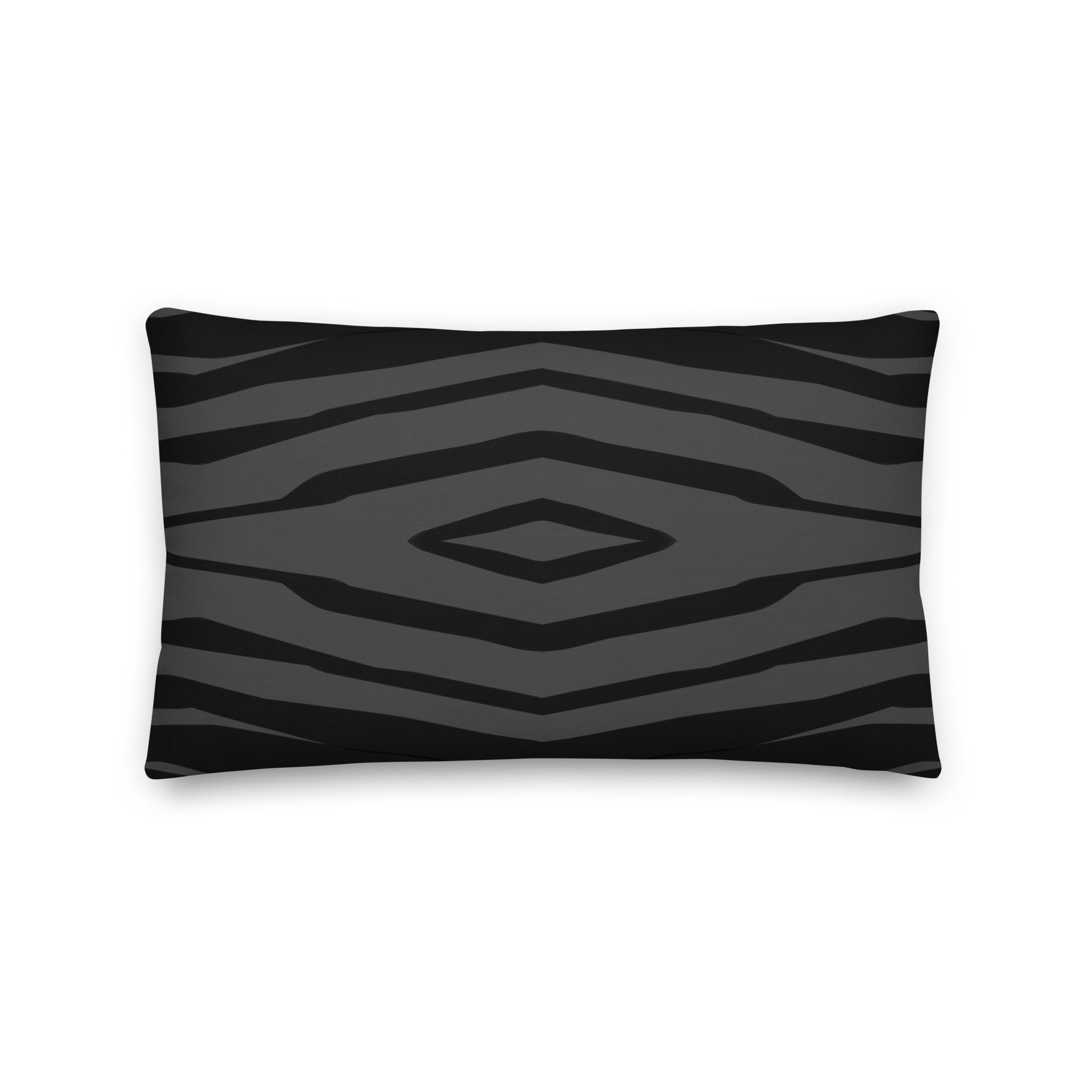 Black H Stripes BeSculpt Premium Pillow L 2 (Fabric with a linen feel)