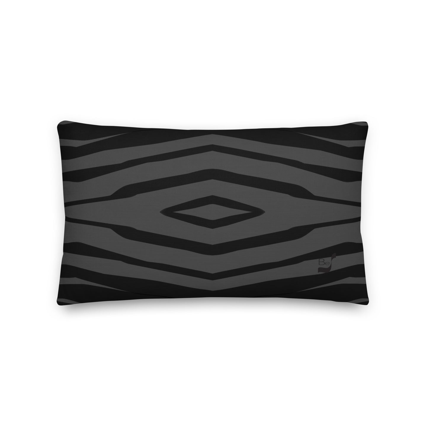 Black H Stripes BeSculpt Premium Pillow L 2 (Fabric with a linen feel)