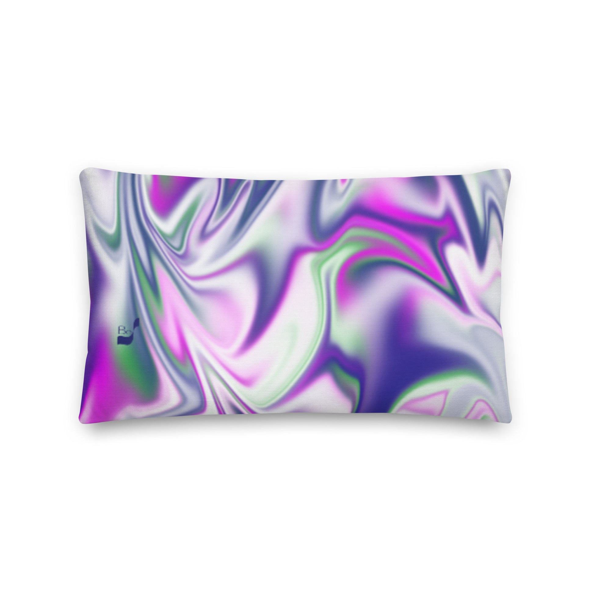 Burst BeSculpt Abstract Art Throw Pillow Reversed Image (Fabric with a linen feel)