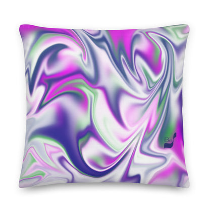 Burst BeSculpt Abstract Art Throw Pillow (Fabric with a linen feel)