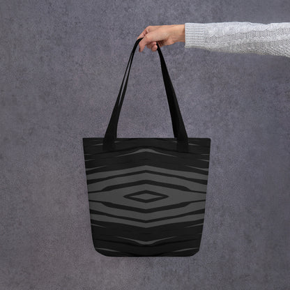 Black H Stripes BeSculpt Tote Bag Reflected Pattern 2