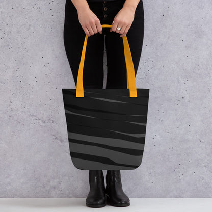 Black H Stripes BeSculpt Tote Bag Reflected Pattern