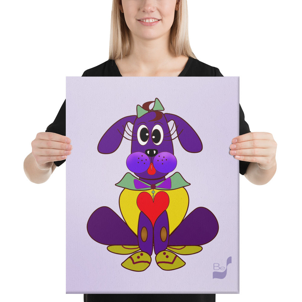 Love Pup 5 Cherry BeSculpt Kids Art on Canvas